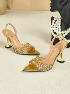 Elegant Women's Stiletto High Heel Sandals, Transparent Crystal Design, Pointed Toe, Stylish Ladies' Shoes, Perfect for Special Occasions, Footwear