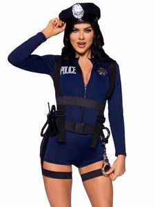 Handcuff Hottie Cop Halloween Costume Romper