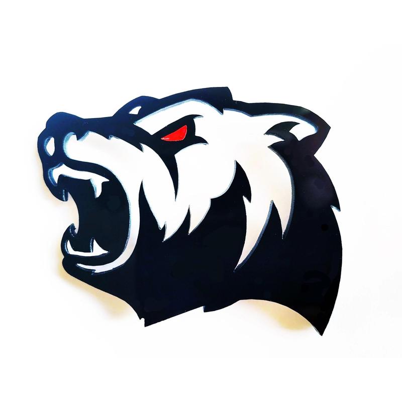 2x HellBear Bear Redeye Badge Logo Emblem for Dodge SRT RAM TRX Challenger Charger Jeep