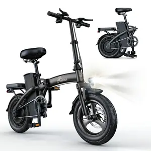 48V 15Ah Adult Folding Electric Bike ,650W Peak Power,  20MPH Commuter Ebike, Padded Rear Seat, Portable Compact Design