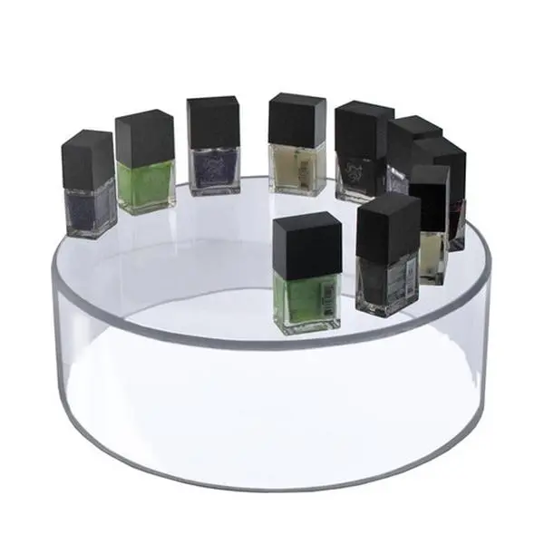 Azar Displays Clear Acrylic Cylinder, Plastic Round Container and Riser, 10"W x 6"H