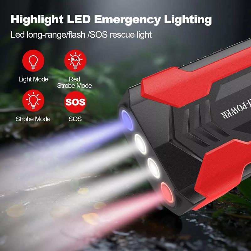 AI CAR- Car Jump Starter 99800mAh Booster Jumper Box Power Bank Battery Charger Portable dealsforyoudays