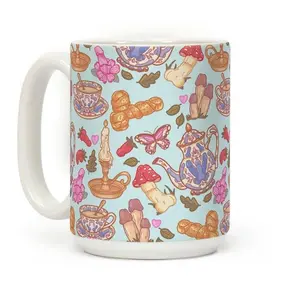 Funny Pattern Mug, Adult Humor Coffee Cup, Gag Gift Mug for Friends Office