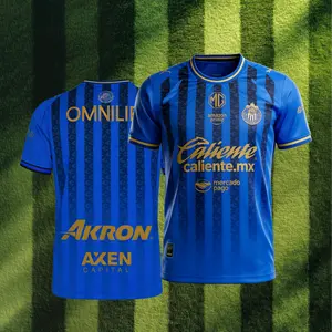 25 26 Chivas de Guadalajara Mexico LIGAMX Third Away Blue Short Sleeve Soccer Jersey Fans Version Breathable
