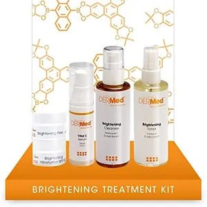 DERMed Skincare Brightening Treatment Kit - Travel & Trial Size Set for Targeted Skin Repair