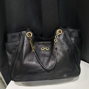Pre-owned SALVATORE FERRAGAMO leather Tote Bags FERRAGAMO Betulla Black Multi Way tote with Chain Strap
