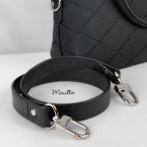 Shoulder Leather Strap - 30 inch Length, 1 inch (25mm) Wide - Choose Silver-tone Connector Style - Modern Colors Collection