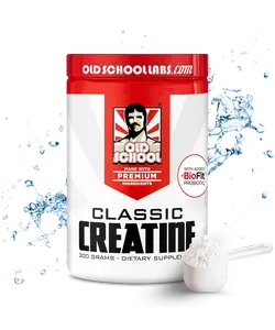 OLD SCHOOL LABS - Classic Creatine - Capsules with BioFit Probiotics - Fitness Healthcare Supplement