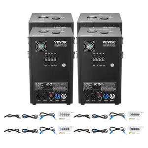 【Summervibes】VEVOR Cold Spark Machine, 4 Pack 700W Output Fireworks Controllers, 6.6-16.4ft Adjustable Height, with Advanced DMX System,LED Screen,Portable Handle, Aluminum Alloy for Stage DJ Wedding Event,Party