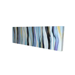 Begin Home Decor 2080-1648-AB105 16 x 48 in. Blue Mood Shapes Abstract Canvas - Home Decor Wall Art