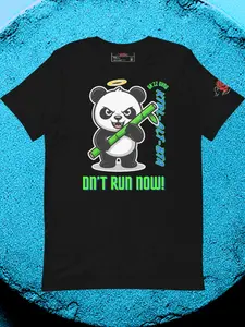 SEIKOU | "Don't Run Now" Angry Panda Graphic Meme Tee | GR'ZZ Merch