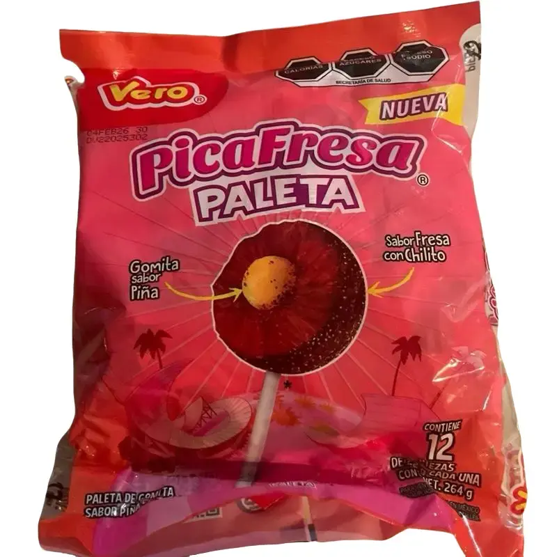 Pica fresa Pineapple with Chili Powder Vero paleta 12 Pieces