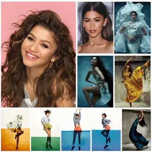 Z-zendaya Poster Self-Adhesive Waterproof Art Sticker, Aesthetic Minimalist Wall Poster for Coffee Shop, Bar & Home Room Decor