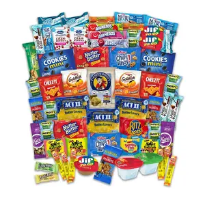 Snacks Variety Pack for Adults Kids Students - 60 Count Sweet and Salty - Inmates Soldiers Men Women - Camp Care Package Gift Basket - College Treats, Office Snacks, Snack Packs by The LakeHouse