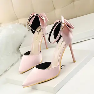 Women's Elegant Bowknot Design Stiletto Heels, Fashionable Pointed Toe High Heels for Party, Daily Wear for Women & Girls