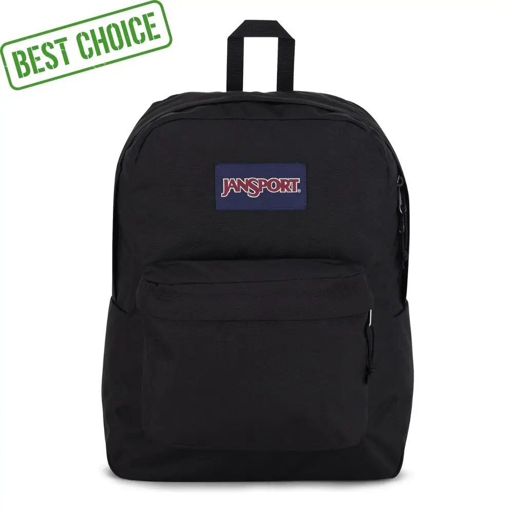JanSport One Backpacks - Durable, Lightweight Bookbag with 1 Main Compartment, Front Utility Pocket with Built-in Organizer - Premium Backpack, Black