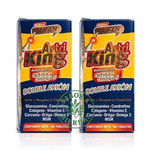 2 pack King 100 Cápsula vitaminado omega 3, glucosamina, vitamina C Healthcare