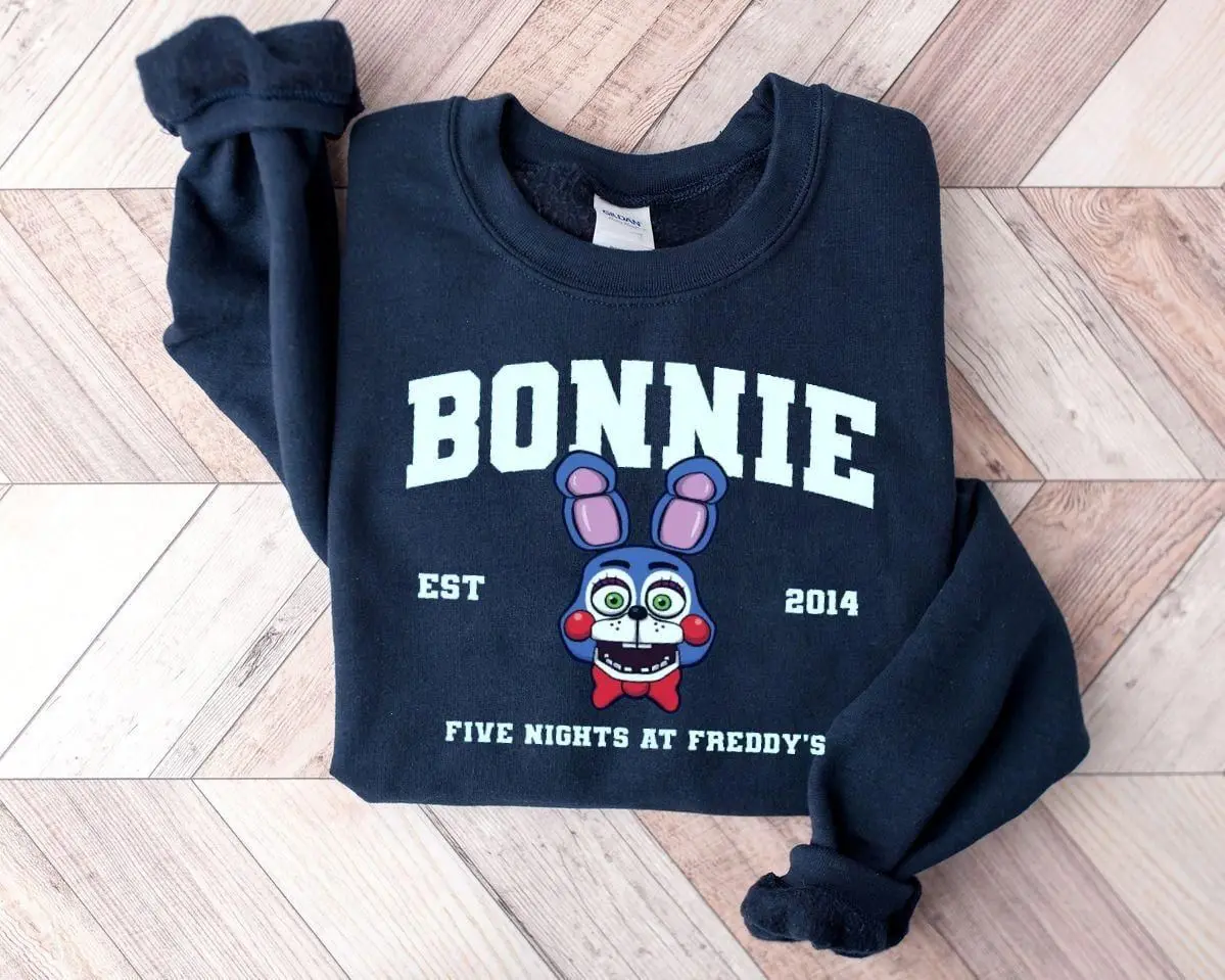 BONNIE Est. 2014 Sweatshirt, Five Nights at Freddy's Shirt, Villain Five Nights at Freddys Vintage Halloween 2025 Shirt, Horror Nights, Retro Horror Nights