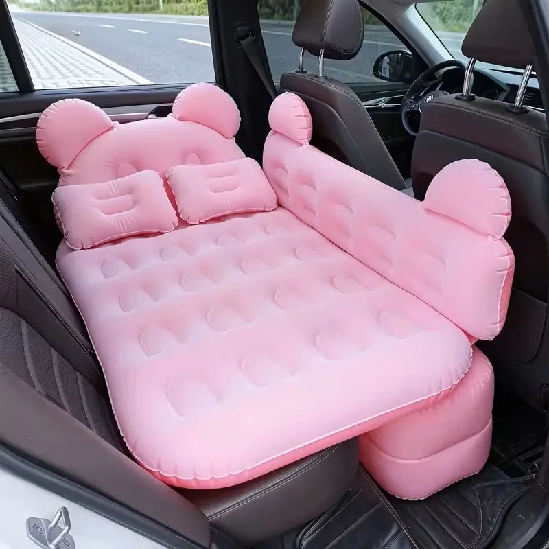 Multifunctional portable car back seat mattress air cushion with inflation pump,adjustable inflatable mattress,suitable for SUV,home,outdoor camping,self-driving travel bed canopy ideal birthday holiday gift outdoor kids stuff for big playhouse star light