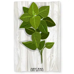 Begin Home Decor C1DCTXLWV12RGY Oregano on Wood Twin Size Extra Long Duvet Cover - Food Kitchen Home Decor