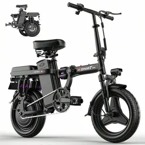 Folding Electric Commuter Bicycle for Adults, 1000W Motor, 25 MPH, Lightweight Aluminum Frame, UL Certified 48V Lithium Battery, Full Shock Absorption, Energy Saving Bike