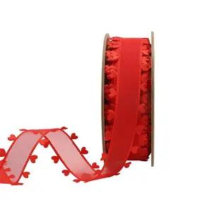 1" Organza Trim | Red Heart Edging | 10 Yard Roll
