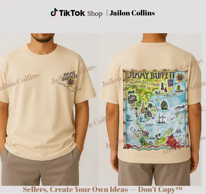 Jimmy Buffett Margaritaville T-shirt, Still Here Tour T-shirt, Unisex Cotton Tee with Special, Full sizes, Full Colors, For Men, For Women