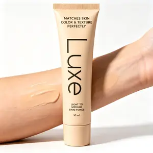 Luxe Color Changing Foundation for Women – Instantly Adapts to Your Skin Tone – Buildable Light-to-Medium, Medium Dark-to-Dark, Coverage – 12-Hour Wear – Natural Dewy Finish