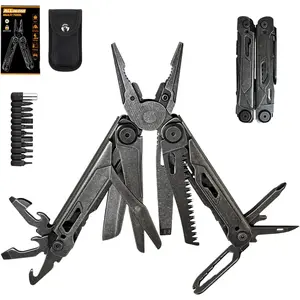 34-in-1 Multitool Pliers with ,, Screwdrivers,Bottle Opener, Allen Wrench,Rope Cutters,File, Stainless Steel Multi Tool with Carrying Pouch Ideal for Camping  &  for Dad Him Men