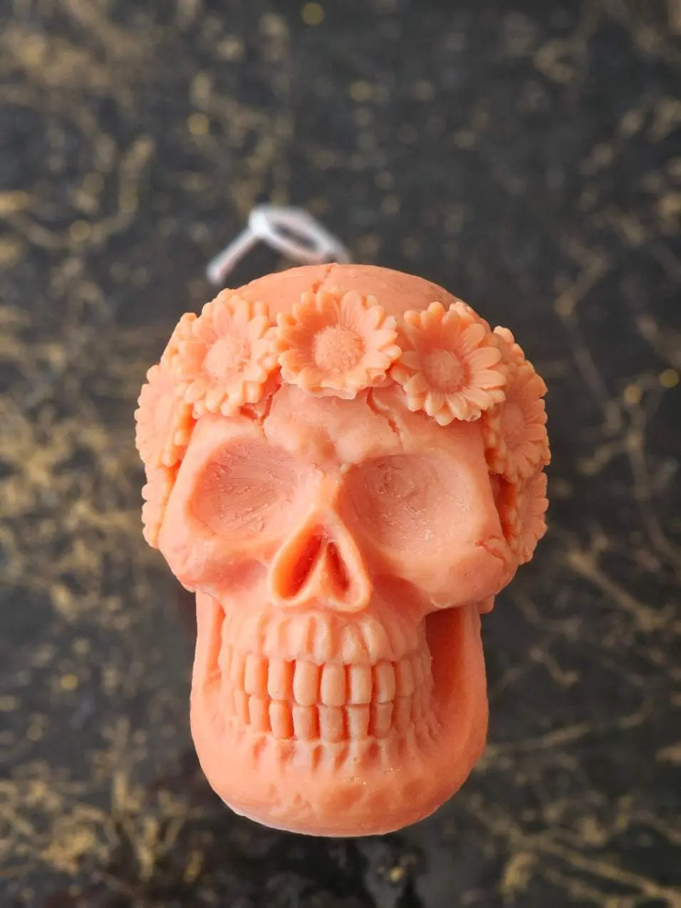 Halloween Flower Skeleton Candle  / Natural soy wax - Home / Bathroom  / bedroom / Living room / Table Decor