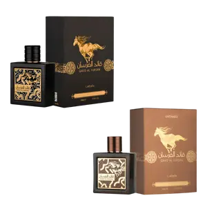 (2pc Bundle Pack) Qaed Al Fursan + Qaed Al Fursan Untamed by Lattafa EDP Spray, 3.4oz