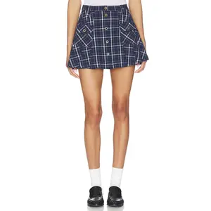 THE UPSIDE Valencia Jones Pleated Skirt in Check