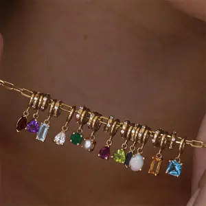 Classic element DIY December birthstone pendant for Mother's Day color preservation electroplating 18K gold
