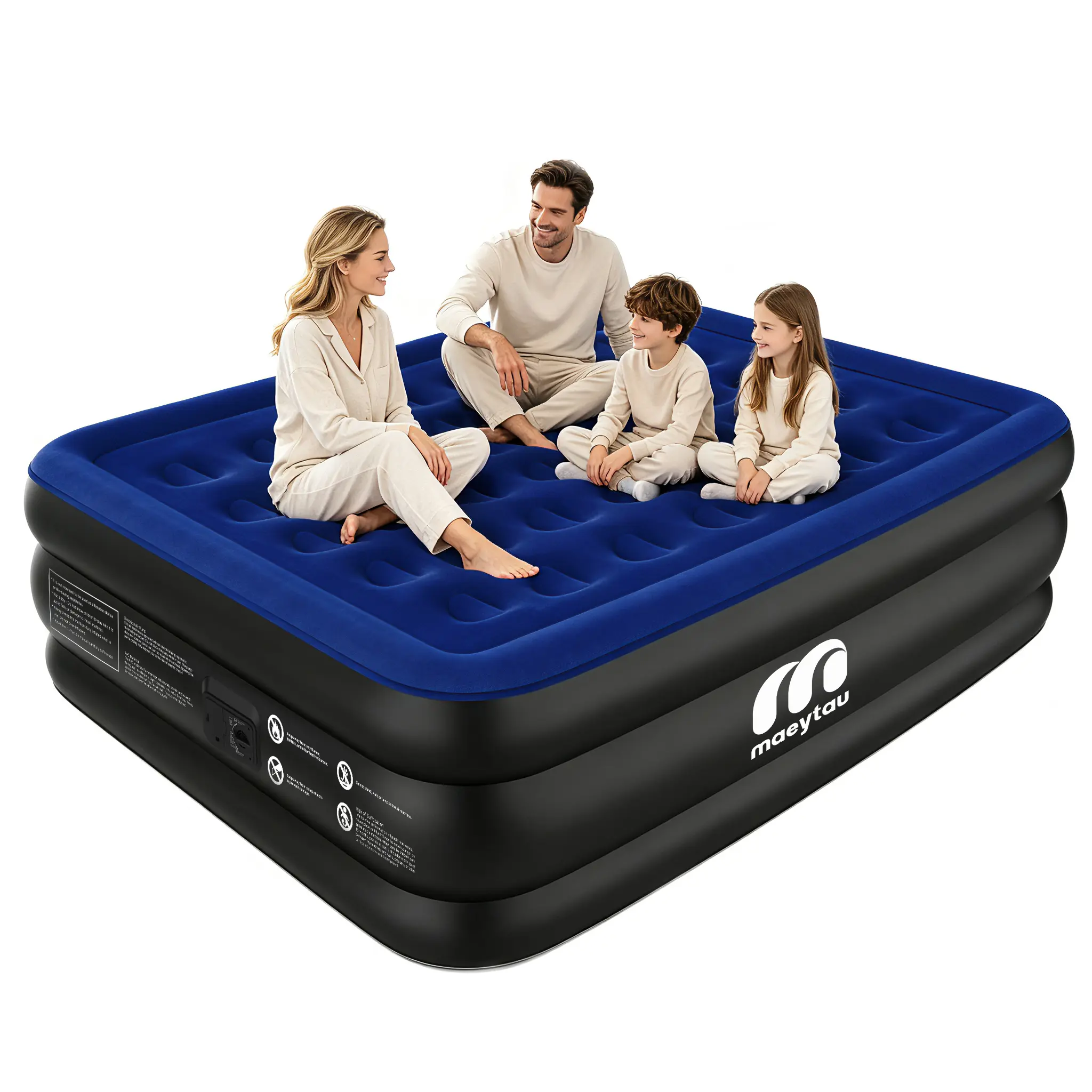 Quick Inflatable Air Mattress, Built-in Pump, Twin/Full/Queen/King, 18" Height, 550-850lbs Capacity, Waterproof Puncture-Resistant, Portable Guest Bed for Camping, Travel, Home，Indoor & Outdoor Use， Self Inflating Bed