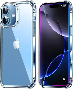 Mkeke for 17 Case Clear [Not-Yellowing] [Military-Grade Drop Protection] Shockproof Protective Phone Bumper for Apple iPhone 6.3 inch 2025 Crystal Magnetic