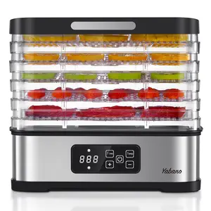 Food Dehydrator Machine for Home Use, 250W Electric Dryer with Adjustable Timer & Temperature Control, 5 Trays - Digital Presets for Fruit, Meat, Herbs, Jerky