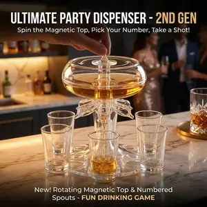 Spin and Sip Ultimate Party Game Set, Magnetic Precision Wheel, Smooth Rotation, Perfect for Adult Parties, Bars, and Events