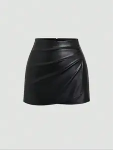 Women's Mini Tight Skirt, Simple Design, All Seasons Fashion, Slim-Fitting, Plain Pattern, Short Pants, Sexy Style