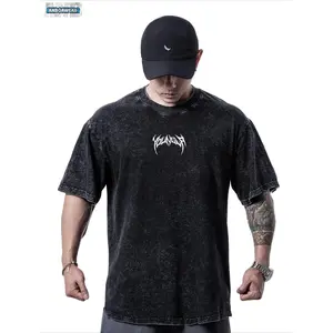 Men's Heavyweight 230gsm Retro, Loose Round-Neck T-Shirt, Soft and Breathable Fabric, Suitable for All Seasons, Daily and Sportswear, Suitable for Men and Teenagers, Fitness Shirt, Casual Wear, Sporty Style, Durable Structure, Perfect Gift