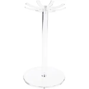 Plymor Clear Acrylic Rotating Necklace / Keychain Display Stand Holder