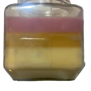 Pastel Square Jar Container Candle Vanilla Scented Decor - Ideal for Home Decor and Ornaments