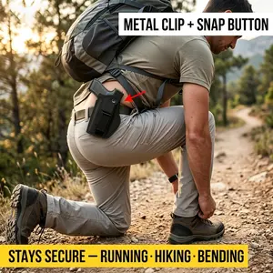 Multi-Functional Concealed Carry Holster Suitable for Left And Right Hand, Compact And Micro Firearms, Adjustable, Durable 1000D Nylon Material, Secure Snap Closure, Black