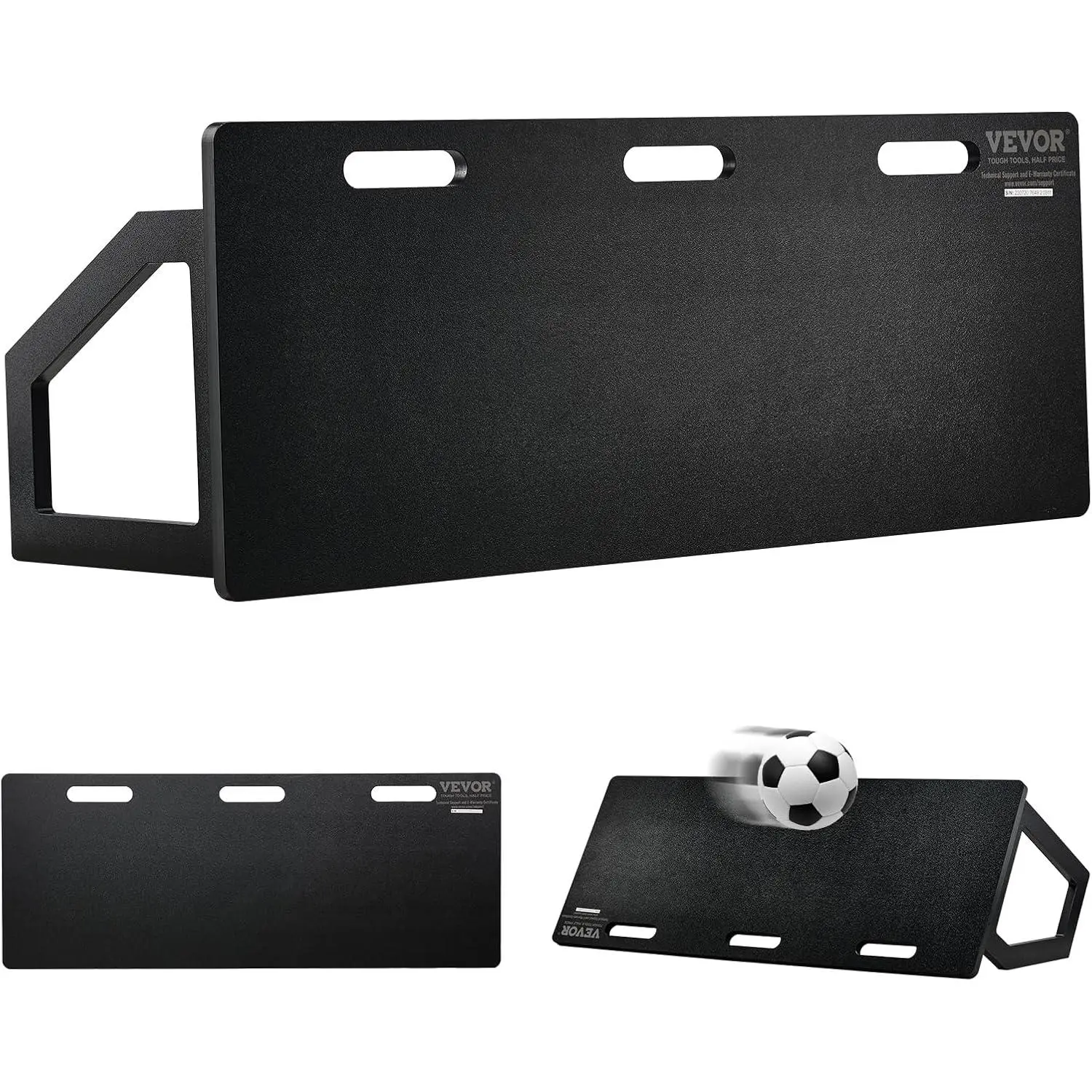 VEVOR Soccer Rebounder Board, Portable Soccer Wall with 2 Angles Rebound, Foldable HDPE Kickback Rebound Board, Soccer Training Equipment for Kids and Adults, Passing & Shooting Practice