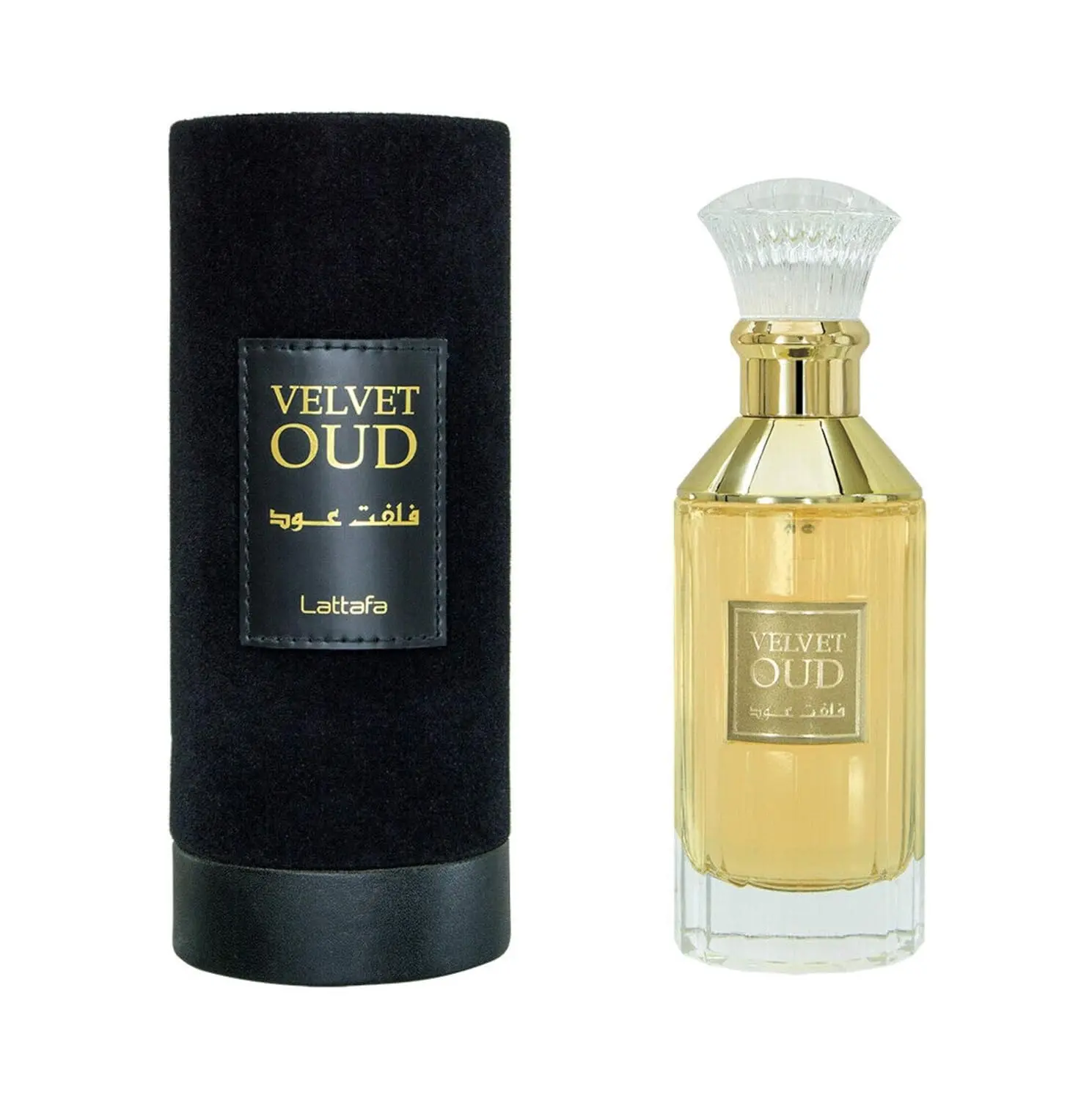 Lattafa Velvet Oud for Unisex Eau de Parfum Spray 3.4 Ounce Regular Edition with Top Notes Cardamom & Bergamot Aromatic Woody Fragrance