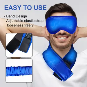 Reusable Head and Neck Wrap for Migraine Relief – Hot & Cold Therapy Gel Pack Set to Quickly Soothe Tension Headaches and Shoulder Pain