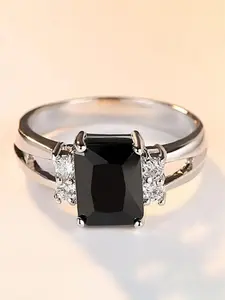 Elegant Cubic Zirconia Rings Decorated Ring, Fashion Hollow Out Accessories for Both Men & Women for Party, Daily Clothing Decor, Trendy All-match & Exquisite Jewelry for Birthday Gift