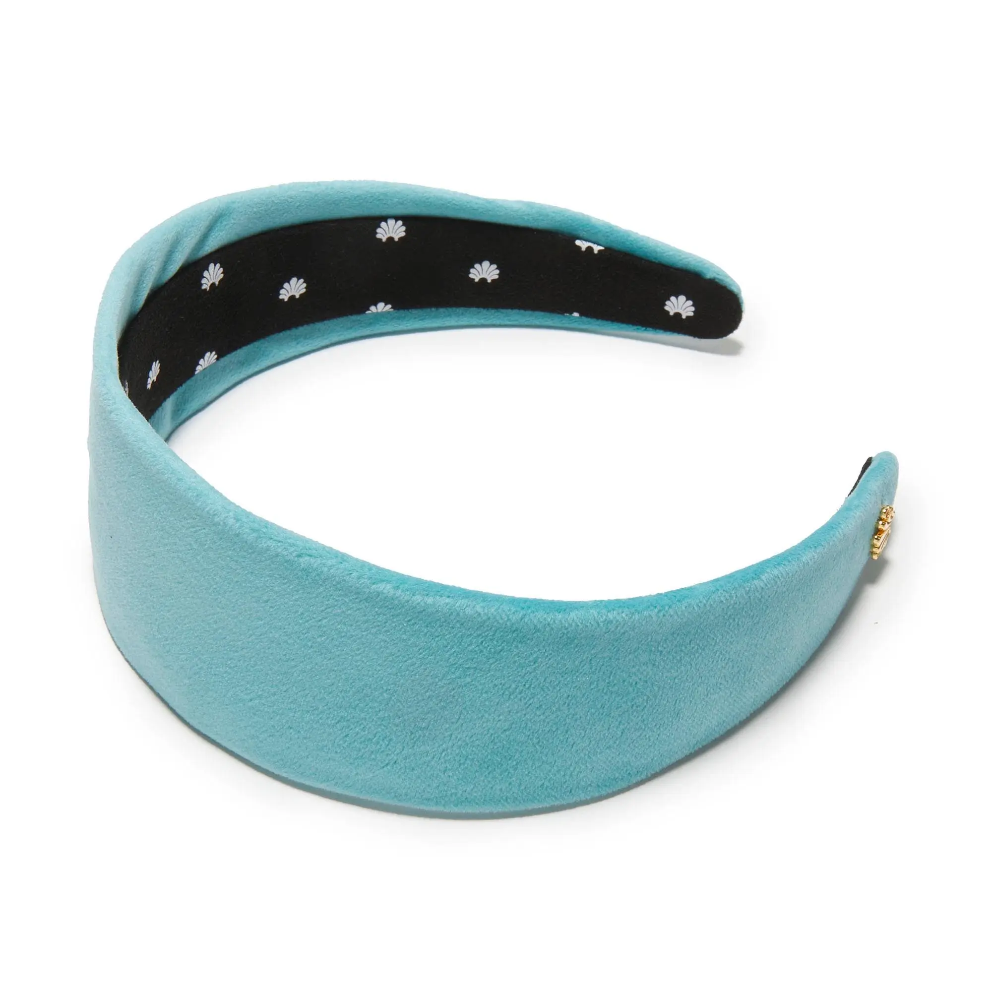 BRIGHT TURQUOISE BRIGITTE VELVET HEADBAND
