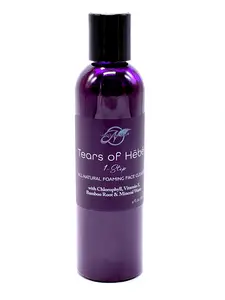 Tears of Hēbē All Natural Foaming Face Cleanser with Chlorophyll, Vitamin E, African Black Soap, Raw Artesian Mineral Spring Water, Sensitive Skin, Oil Control,  Fragrance Free,  Alcohol Free