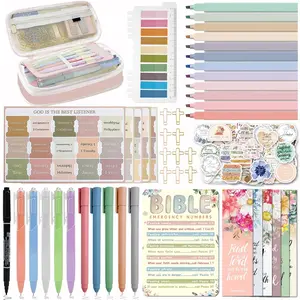 Bible Study Supplies Journaling Kit for Women, All-in-One Journaling Kit with Highlighters and Pens No Bleed, Tabs, Bookmarks, Bible Bag – Back-to-School Gifts