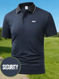 Casual Business Style Polo Shirts with Security Logo for Security Personnel